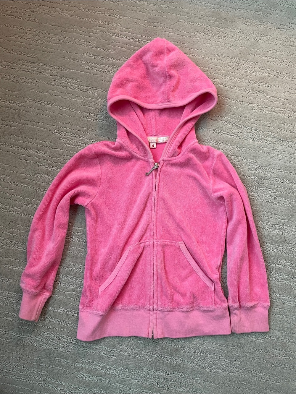 Juicy Couture 4T Pink Hooded terrycloth Jacket